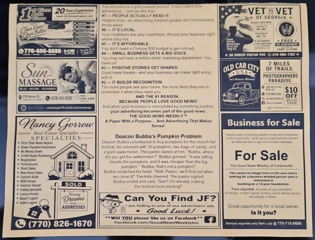Front Page of Publication Below the Fold